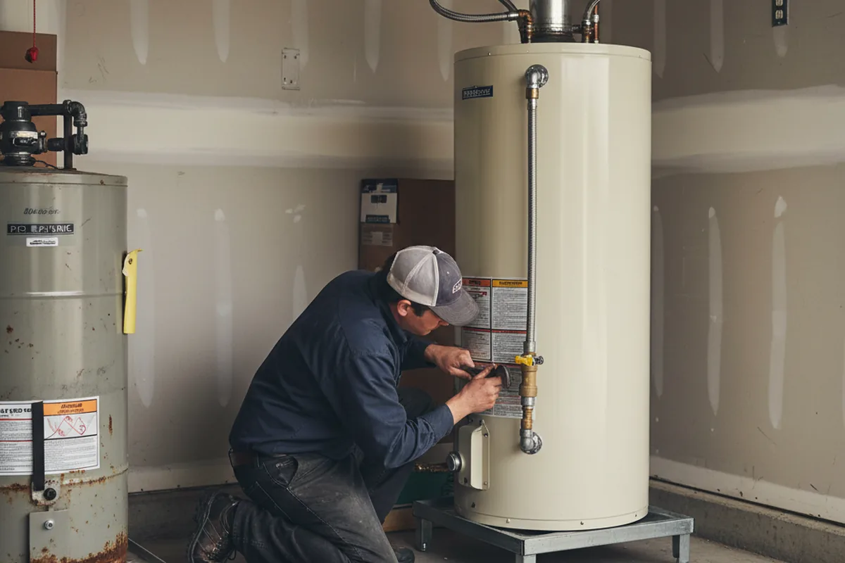 Water heater and shutoff valve replacement in Wagoner
