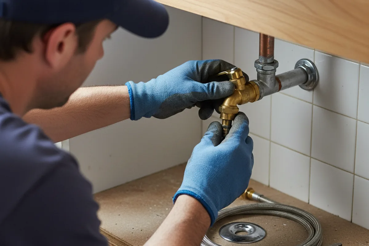 Shutoff valve and fitting work during Emergency Plumbing in Wagoner